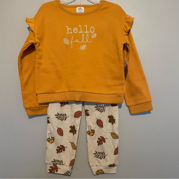 Fall girl set crew neck sweater and pants - Picture 9 of 10